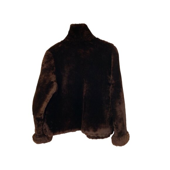 VTG 50s Genuine Shearling Fur Teddy Coat Lamb Size M/L Plush Cold Winter 8697 - Picture 6 of 11